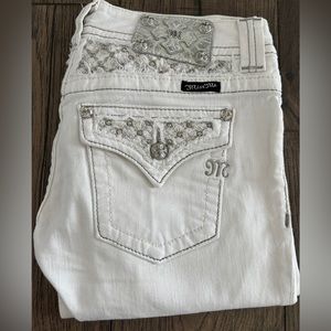 Miss Me White Skinny Jeans